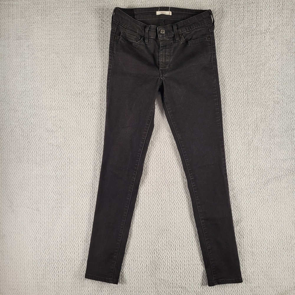 Levis 711 skinny black jeans size 28